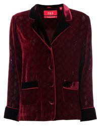 For Restless Sleepers Multicolor Embossed Velvet Style Blazer