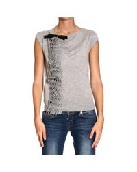 Class Roberto Cavalli | Gray Roberto Cavalli Women's Sweater | Lyst