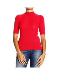 Giorgio Armani | Red Sweater Short Sleeves Round Neck Cachemire | Lyst
