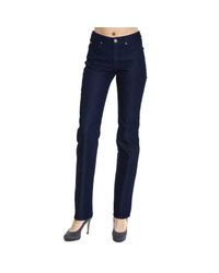 Armani Jeans | Blue Jeans Denim Waist High Gamba Dritta Stretch Basic | Lyst