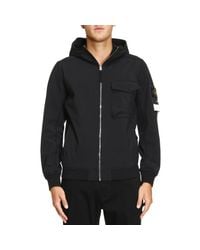 Stone Island Black Jacket Men for men