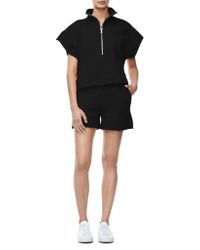GOOD AMERICAN Black The Chunky Zip Pullover