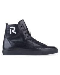 Raf Simons Black Sneakers With Contrast R Logo for men