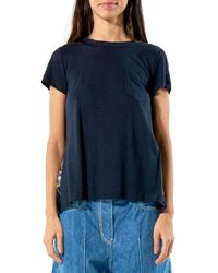 Sacai - Blue Pleated Back Pocket Tee - Lyst