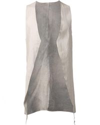 Incarnation - Blue Raw Edged Leather Vest - Lyst