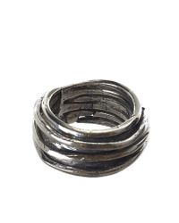 Emanuele Bicocchi - Multicolor Twisted Irregular Ring for Men - Lyst