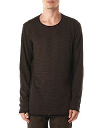 Ziggy Chen - Black Striped Cashmere Long-sleeve Tee for Men - Lyst