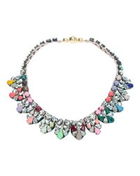 Shourouk - Metallic Multicolored Rhinestone Necklace - Lyst