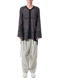 Di Liborio | Black Sheer Buttoned Nightgown | Lyst