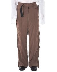 Di Liborio - Brown Washed Jersey Trousers for Men - Lyst