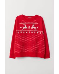 H & M+ Sweat avec impression H&M en coloris Red