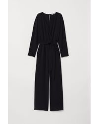 H&M Black Langarm-Jumpsuit