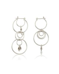Luv Aj - Metallic Silver Eclipse Hoop Earrings - Lyst