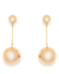 J.W. Anderson - Metallic Gold Sphere Drop Earring - Lyst