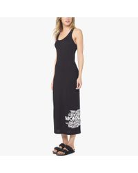James Perse Black Long Island Beaches Graphic Dress