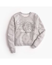 J.Crew | Gray Women's For David Sheldrick Wildlife Trust Save More Elephants Sweatshirt | Lyst