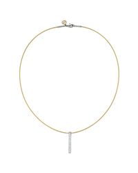 Alor - Metallic 18kt White Gold & Stainless Steel Classique Diamond Drop Necklace - Lyst