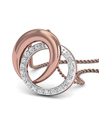 Diamoire Jewels - Metallic Inspired By Nature 18kt Rose Gold Pave Pendant Handmade With Top Quality Diamonds - Lyst