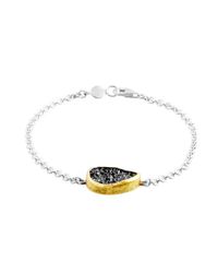 Gurhan - Metallic Sterling Silver Mystere Bracelet With Teardrop Druzy Quartz - Lyst