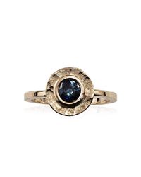 Aimee Sutanto Jewellery - Metallic Winter Lake Halo Sapphire Ring - Lyst
