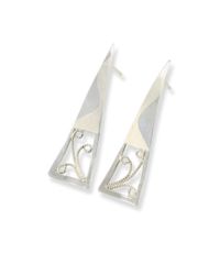 Monica Fiorella Jewelry - Multicolor Wavy Modern Filigree Earrings - Lyst