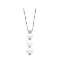 London Road Jewellery - Multicolor Burlington White Gold Graduated Pearl Pendant - Lyst