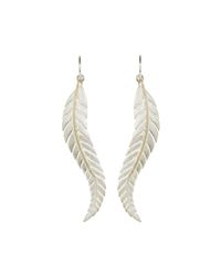 Andrew O Dell Jewellery - Metallic Sterling Silver Fern Drop Earrings - Lyst
