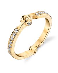 Borgioni - Metallic Handcuff Stackable Band In Yellow Gold - Lyst