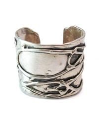 Private Opening - Metallic Large Byzantine Oxidized Silver Cuff - Lyst