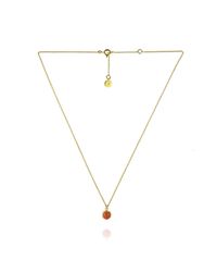 Zefyr - Metallic Dosha Necklace Gold With Carnelian - Lyst