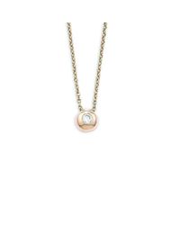 London Road Jewellery - Metallic Pimlico Doughnut Rose Gold Diamond Slide Pendant - Lyst