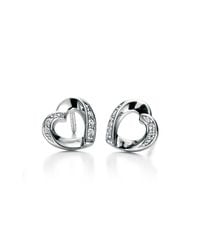 Fiorelli - Metallic Clear Cz Ribbon Heart Earrings - Lyst
