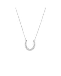 London Road Jewellery - Metallic White Gold Diamond Enchanted Horseshoe Pendant - Lyst