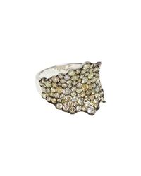 Ri Noor - Metallic Fancy Yellow Diamond Wave Ring - Lyst
