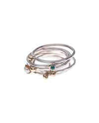Roseanna Croft Jewellery - Multicolor Blue Topaz Stack Ring - Lyst