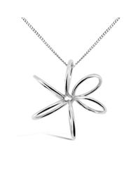 Maree London - Metallic Silver Orchid Pendant - Lyst