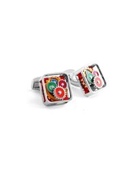Tateossian - Multicolor Silver & Multicolour Square Gear Cufflinks | - Lyst