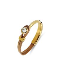 Yan Neo London - Multicolor Poppy Tan & Gold Leather Bracelet - Lyst