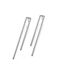 Noritamy - Metallic Open Rectangle Earrings Silver Tone - Lyst