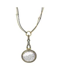 Moritz Glik - Metallic Diamond Baroque Pendant Necklace - Lyst
