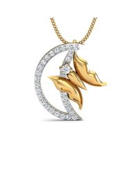 Diamoire Jewels - Metallic Swallowtail Butterfly Carved Pendant In 18kt Yellow Gold - Lyst