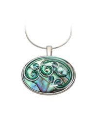 AVA Goldworks - Blue Daylily Abalone Pendant - Lyst