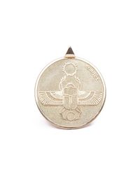 Conges - Green Gold Scarab Two Sided Coin Necklace - Lyst