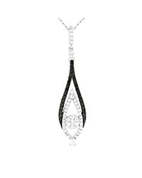 Marmalade Fine Jewellery - 14kt White Gold Black And White Diamond Pendant - Lyst