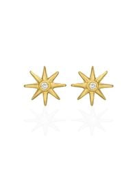 Ayalla Joseph - Metallic Stars Earrings Yellow Gold - Lyst