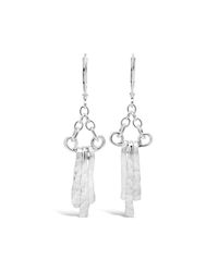 Designs by JAK - Metallic Goddess Silver Dangle Earrings - Lyst