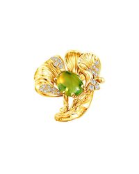 Chekotin Jewellery - Multicolor Yellow Flower Eden Ring - Lyst