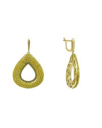 Latelita London - Metallic Stingray Hollow Tear Earring Kiwi - Lyst