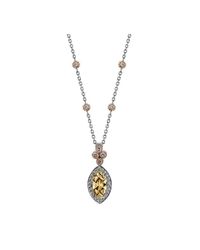 Harry Kotlar - Metallic Diamond Solitaire Necklace - Lyst