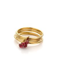 Jewellery Design Marie-Benedicte Metallic Pure Line Ring In Gold And Iolite